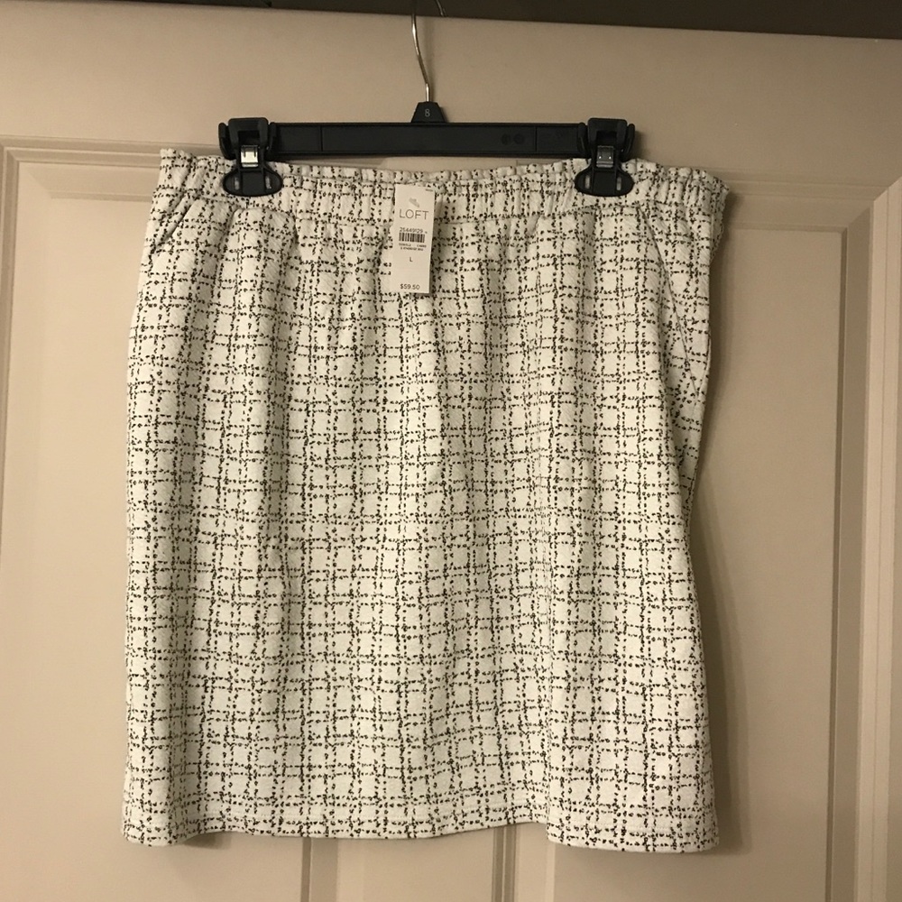 Loft Faux Tweed Skirt